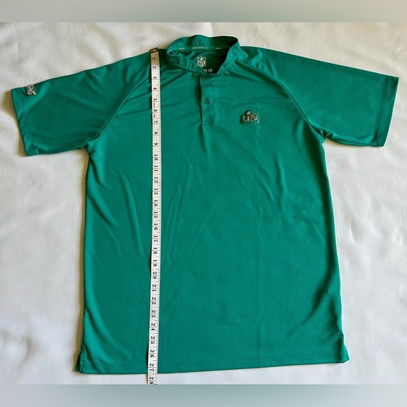 NFL Super Bowl LIV Miami Polo Shirt Men’s Medium Teal Dri-FIT On-Field 100 Logo - Picture 5 of 7